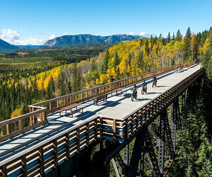 কানাডিয়ান রকিজে খুলল ১০৯ কিলোমিটারের নতুন রেল ট্রেইল
